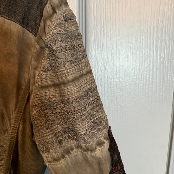 Elisa Cavaletti Club Washed Shirt Jacket Sz L Boho Lagenlook Artsy Unique Italy - Picture 9 of 16
